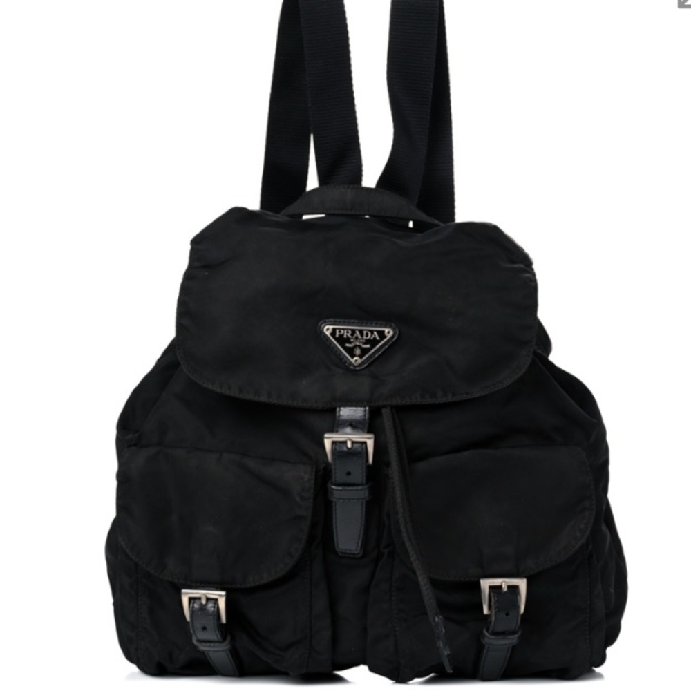 Prada Authentic Nylon Black Backpack